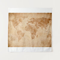 Mapa de Ilustração do Mapa Mundial da Antiguidade,
