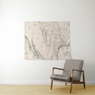 Tapete De Parede Mapa de Texas e os países adjacentes