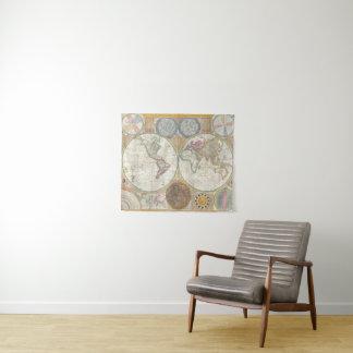 Tapete De Parede Mapa Mundial Antiquado - Vintage Antigo
