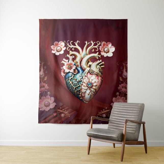 Tapete De Parede Maravilhoso, elegante, nobre coração. (In Situ)