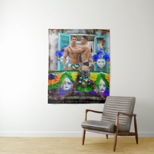 Tapete De Parede Mardi Gras de SlipperyJoe mascara decorações de mi