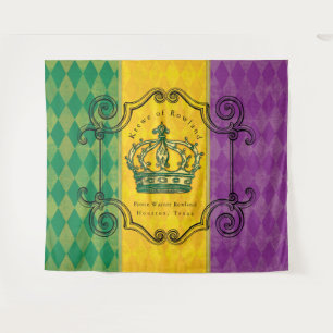 Tapete De Parede Mardi Gras Purple Dourado Green Crown Family Name