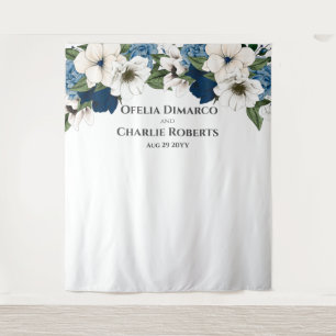 Tapete De Parede Marinho Azul Pó Branco Parede de Aquarela