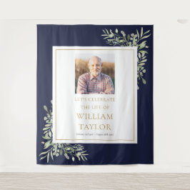 Tapete De Parede Marinho Blue Greenery Foto Funeral Memorial