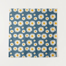Tapete De Parede Marinho Daisy Floral Bohemian Padrão Botânico