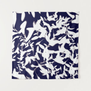 Tapete De Parede Marinho de padrão de cor branco e design feito com