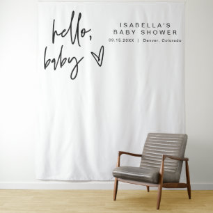 Tapete De Parede MARLO Bold Contemporâneo Hello Chá de fraldas Tape