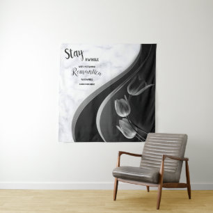 Tapete De Parede Mármore Branco, Preto, Dourado