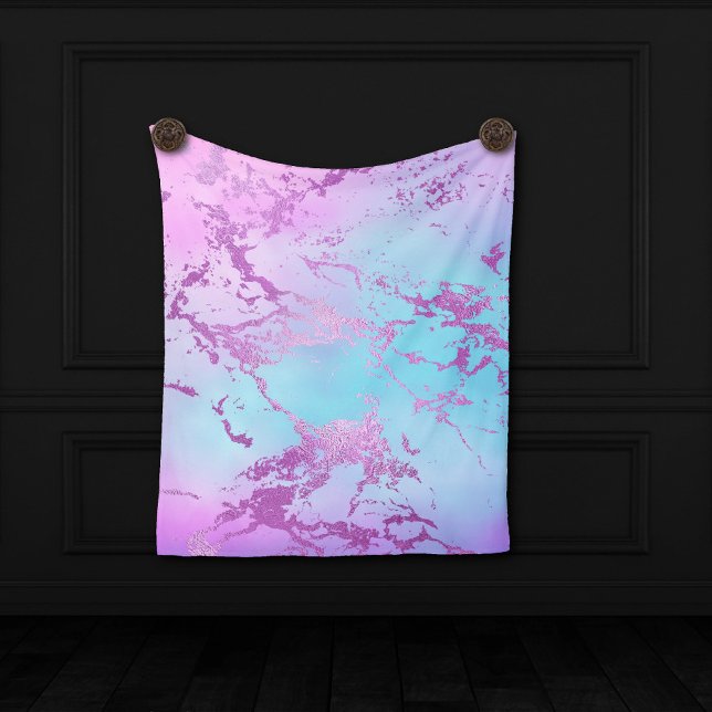 Tapete De Parede Mármore Chic | Fundo Roxo e Azul Glamouroso (Criador carregado)