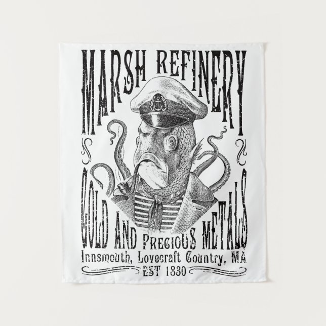 Tapete De Parede Marsh Refining Company Innsmouth Lovecraft (Frente)