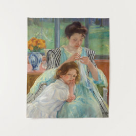 Tapete De Parede Mary Cassatt - Jovem Mãe costurando