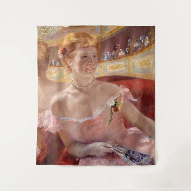 Tapete De Parede Mary Cassatt - Mulher com Colar de Pérolas num cam (Frente)