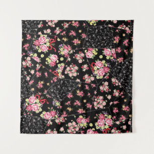 Tapete De Parede Máscara sem costura de design floral bonito