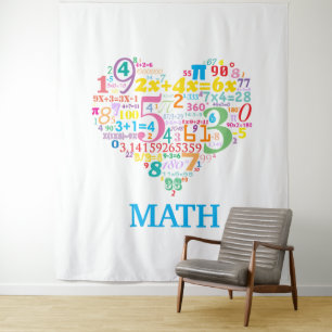 Tapete De Parede Matemática do Coração