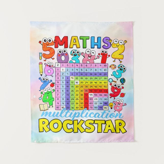 Tapete De Parede Maths Multiplication Rockstar Number Day Design (Frente)