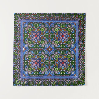 Tapete De Parede Matthew Digby Wyatt Textile Design em azul verde