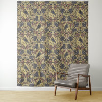 Mauve, Tan & Cinza Crow & Dragonfly Floral