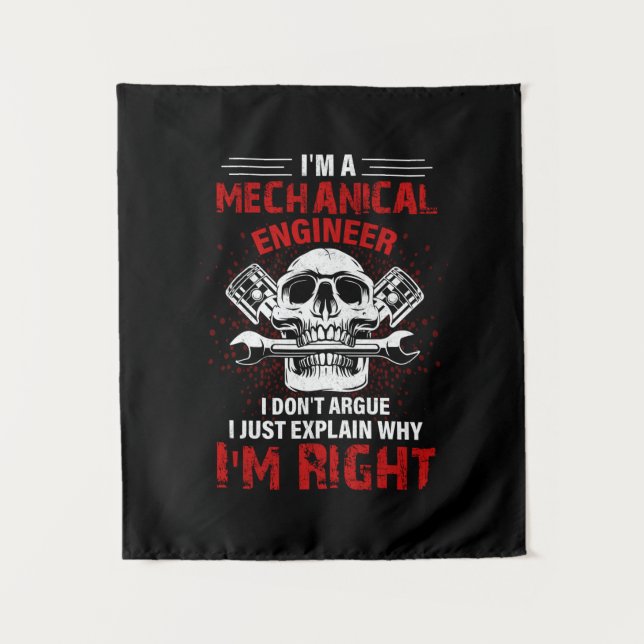 Tapete De Parede Mechanic I Am A Mechanical Engineer (Frente)