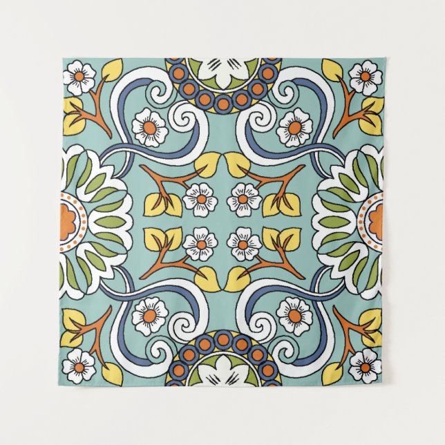 Tapete De Parede Medallion Turkey Style Vintage Patterno (Frente)