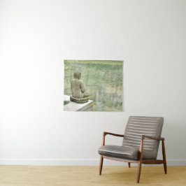 Tapete De Parede Meditação Tranquila de Reflexão de Água Buda