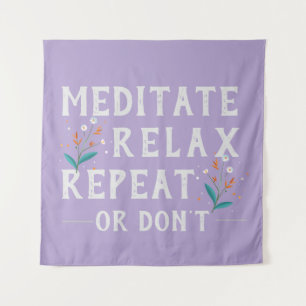 Tapete De Parede Meditar Relaxe Repetir Arte de Lavanda Motivaciona