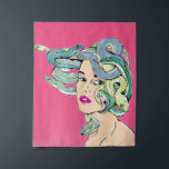 Tapete De Parede Medusa Pop art<br><div class="desc">Uma ilustração do estilo pop de Medusa que tem cabelos feitos de oito cobras. Uma design para pessoas que têm interesse em mitos e lendas gregos. Se ela te olhar nos olhos, você vai virar pedra.</div>