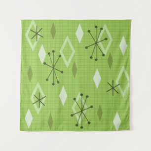 Tapete De Parede Meio século Moderno Diamantes Chartreuse