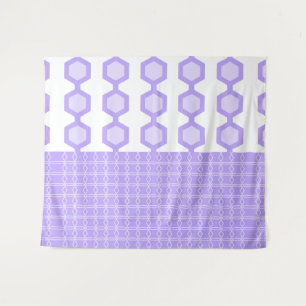 Tapete De Parede meio século Moderno Hexágonos Pastel Lavanda