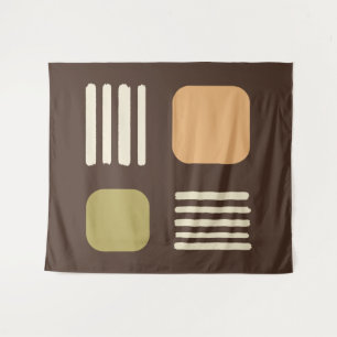 Tapete De Parede meio século Moderno - Linhas Quadradas Minimalist