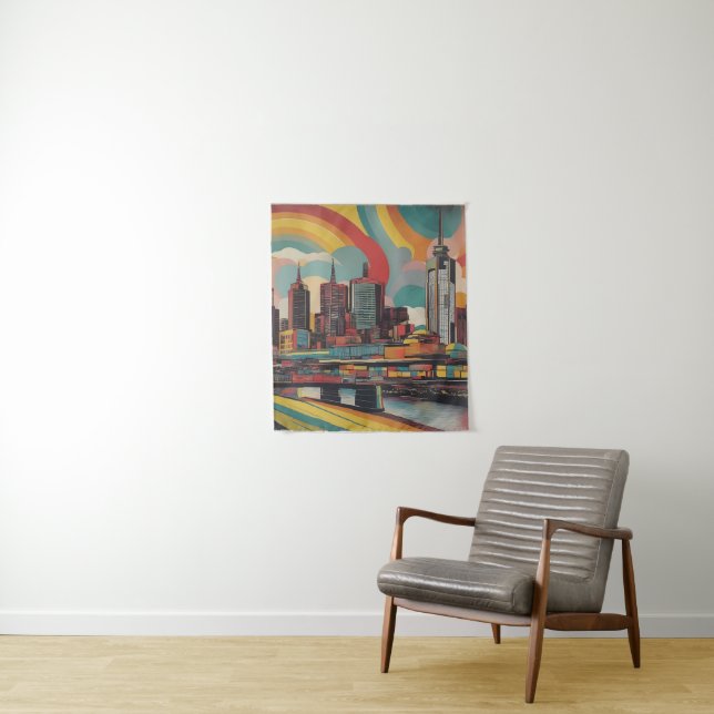 Tapete De Parede Melbourne poster vintage (In Situ)