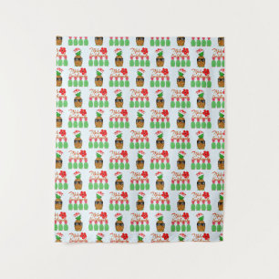 Tapete De Parede Mele Kalikimaka Hawaiian Pineapple Feliz Natal