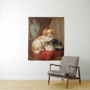 Tapete De Parede Melhor de Henriëtte Ronner Knip da pintura dos