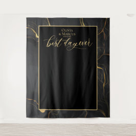 Tapete De Parede Melhor Dia do Casamento Preto com Fundo Fotográfic