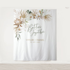Tapete De Parede Melhor Juntos | Decoração de Casamento Boho Boêmia