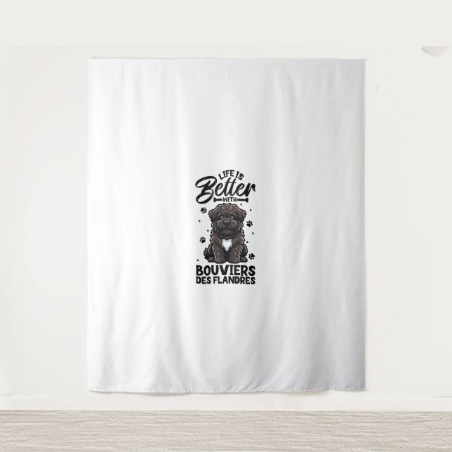Tapete De Parede Melhor vida com Bouvier des Flandres (Frente)