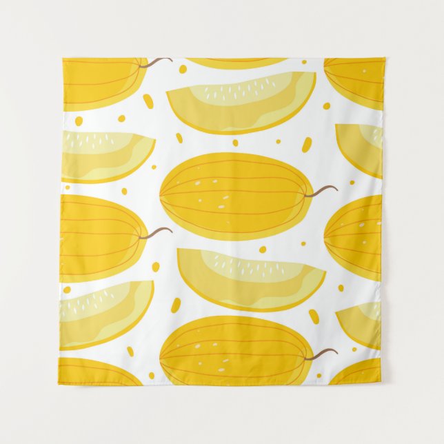 Tapete De Parede Melon Doodle Vintage Design (Frente)