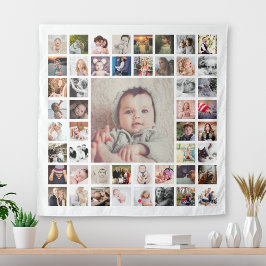 Tapete De Parede Memórias Personalizadas da Família Colagem de Foto