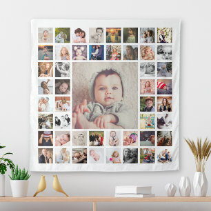 Tapete De Parede Memórias Personalizadas da Família Colagem de Foto