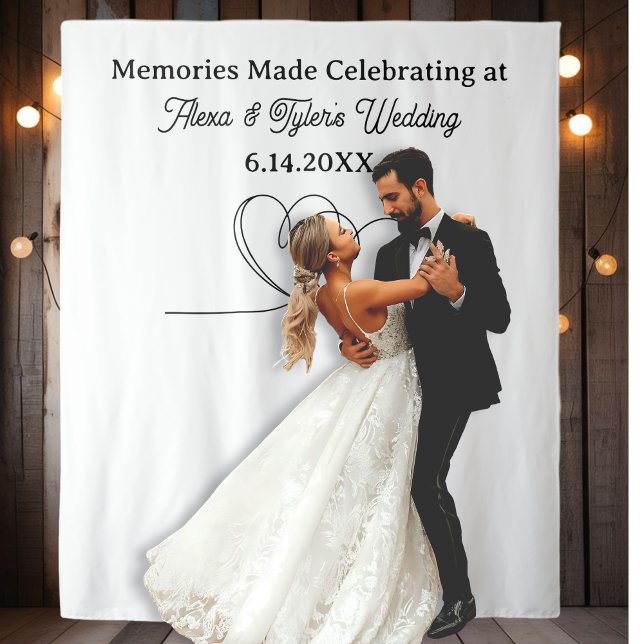 Tapete De Parede Memories Made at  Wedding Backdrop Photo Prop (Criador carregado)