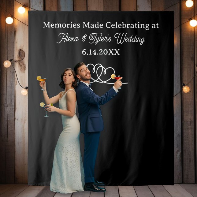 Tapete De Parede Memories Made at  Wedding Backdrop Photo Prop (Criador carregado)