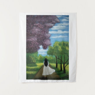 Tapete De Parede Menina de Vestido Branco