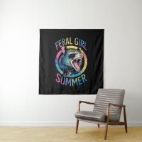 Menina Feral Verão Gambá Tie Dye Guaxinim