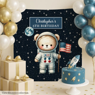 Tapete De Parede Menino Aniversário de Muro Decor com Urso de Esfol