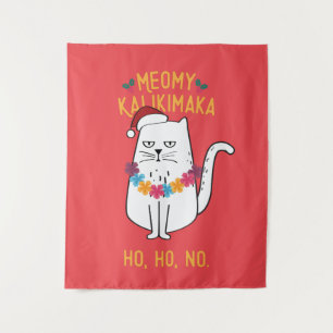 Tapete De Parede Meowy Kalikimaka Engraçado Natal