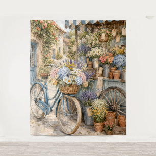 Tapete De Parede Mercado de Flores Bloomcore Bicicleta