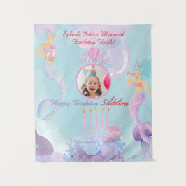 Tapete De Parede Mergulhe numa Festa de Aniversário de Sereia!