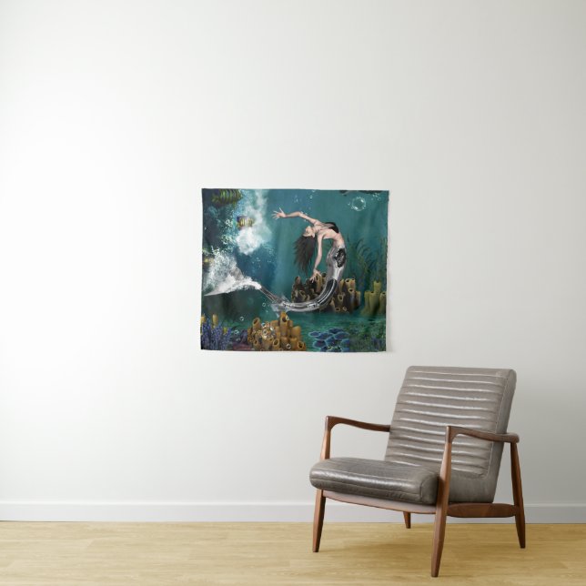 Tapete De Parede Mermaid steampunk maravilhosa (In Situ (Horizontal))