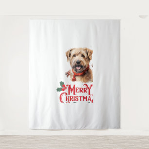 Tapete De Parede Merry Christmas Staffordshire Bull Terrier
