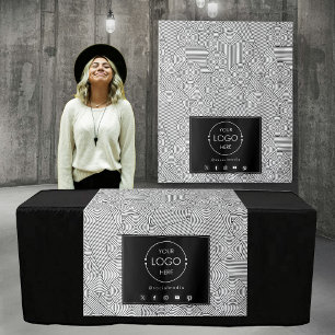 Tapete De Parede Mesa Runner Banner Business Logo Meio século