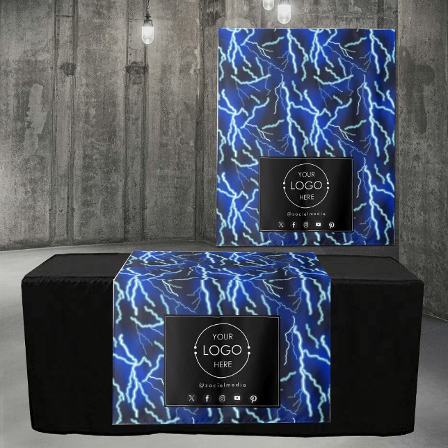 Tapete De Parede Mesa Runner Banner Business Logo Technology (Table Runner Banner Business Logo Technology Tapestry)